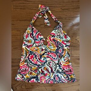 Anne Cole Multicolor Paisley Halter Swim Top